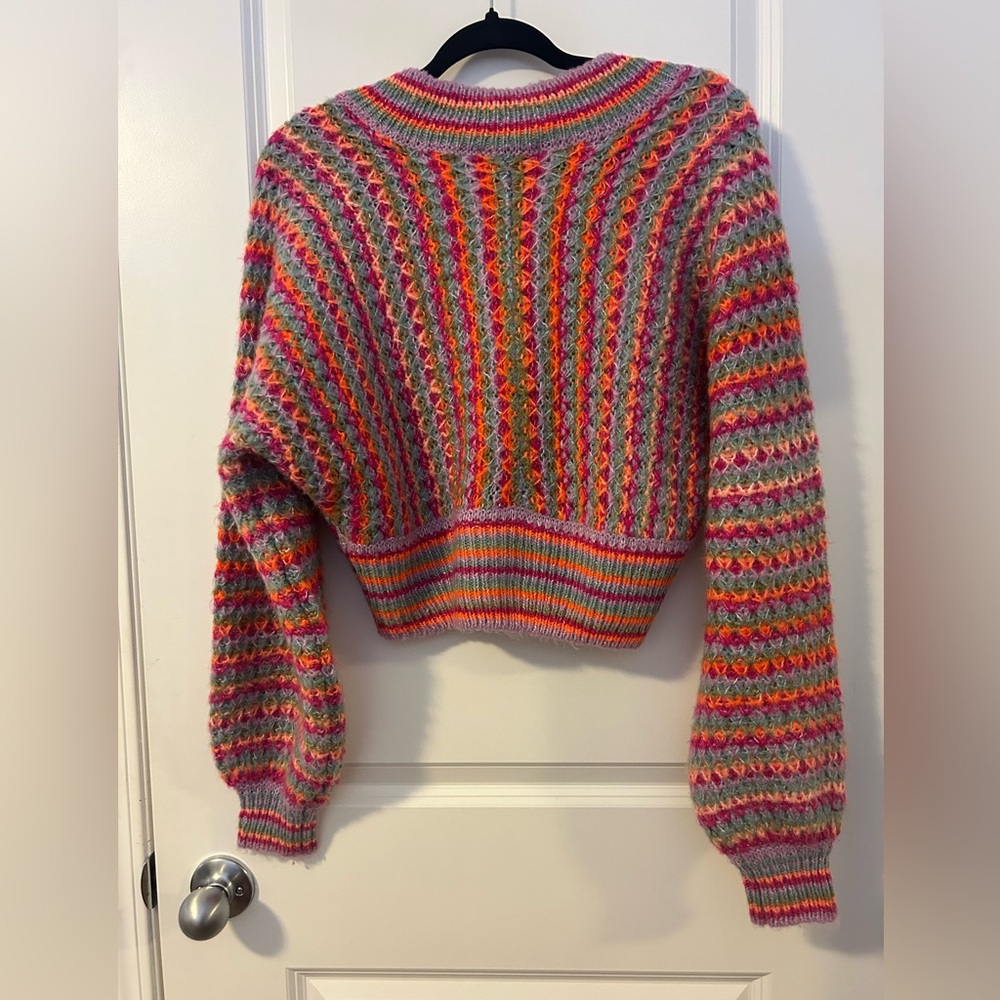 Industry crop style Multicolor Women's Cardigan, size medium - Picture 4 of 5